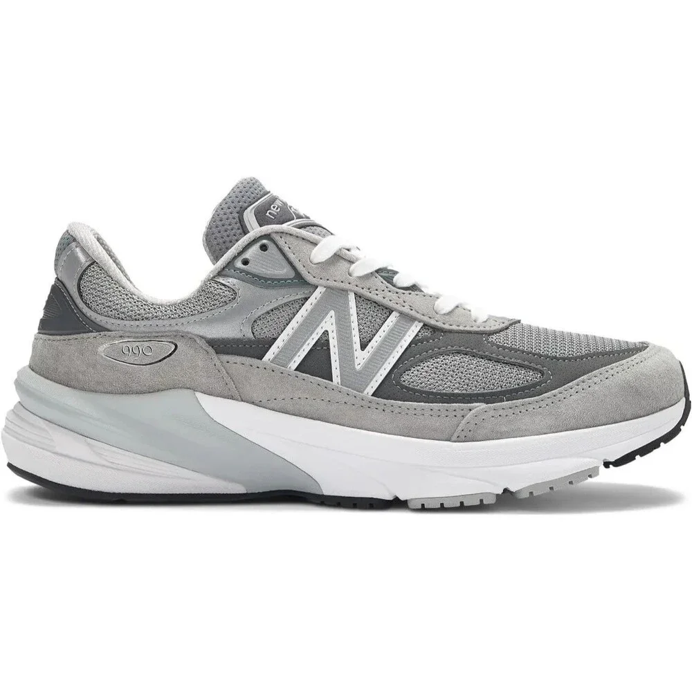 New Balance 990 v6 Men's Gray White Lace Up Running‎ Sneakers $200 SZ 7.5 4EEEE